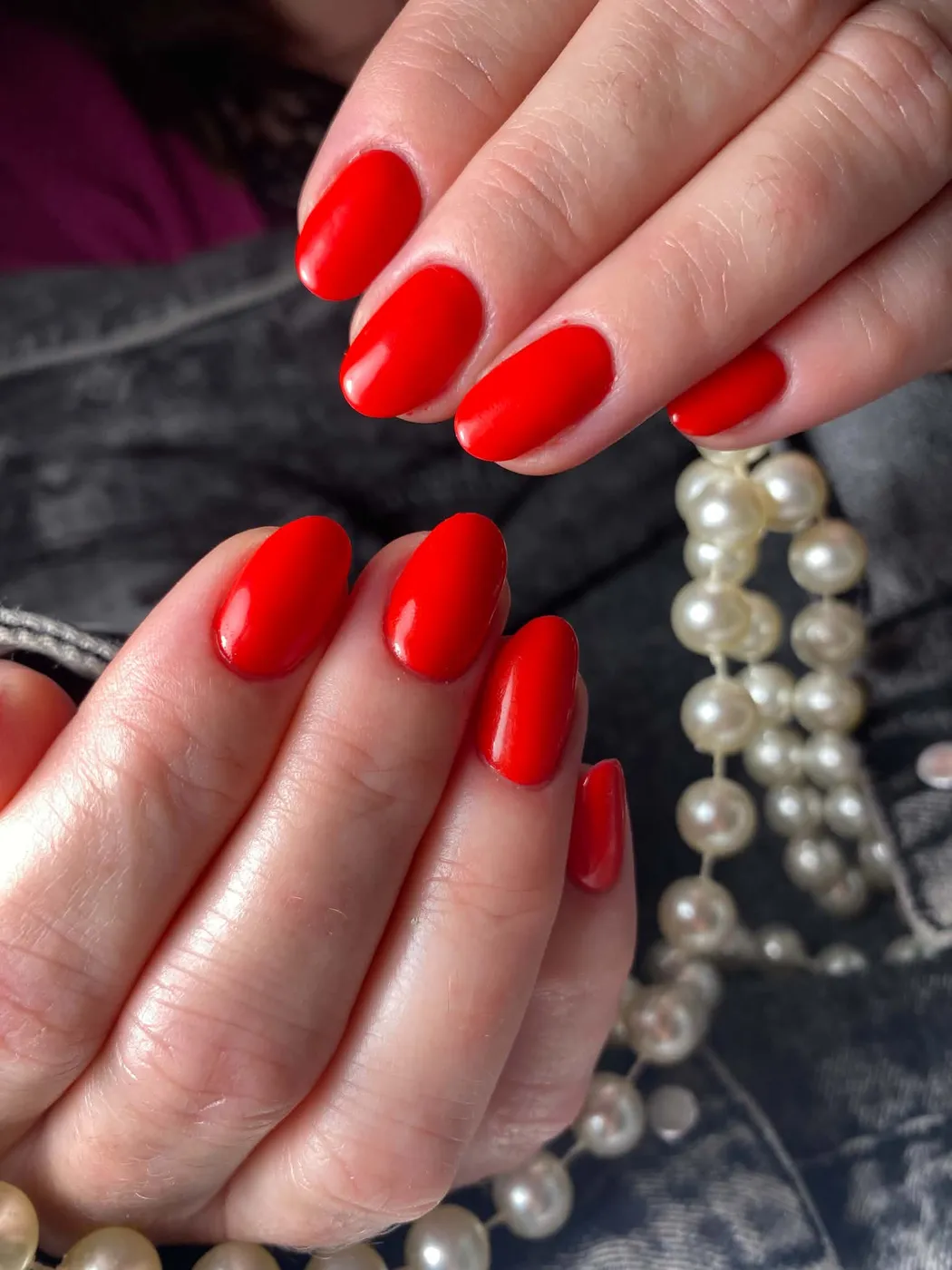 Classic glossy red manicure on natural nails — Glamour Beauty & Spa, Athlone