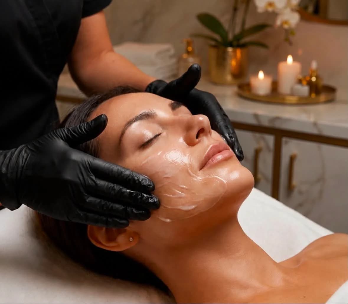 Facial treatment in progress at Glamour Beauty & Spa in Athlone