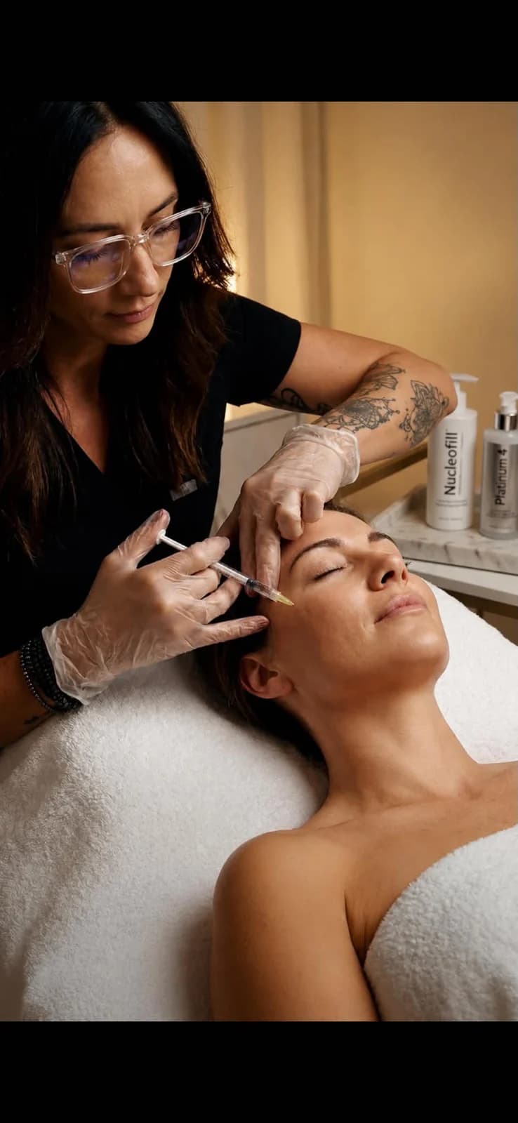 Dermal filler treatment being carried out at Glamour Beauty & Spa in Athlone