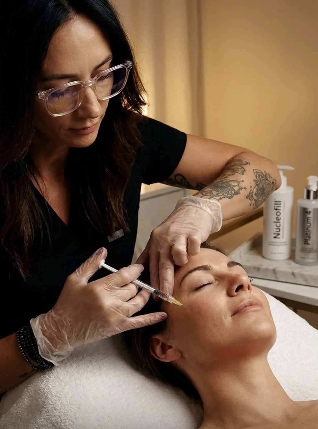 Dermal filler treatment being carried out at Glamour Beauty & Spa in Athlone
